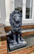 Large Pair of Cast Stone Lion