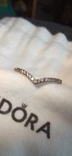 Pandora Wishbone Diamante Rose
