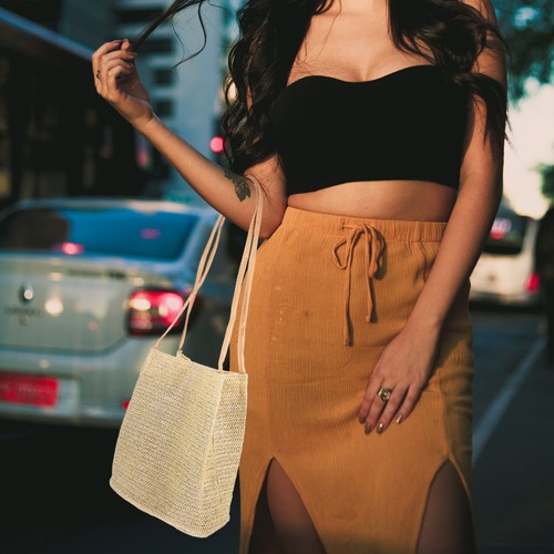 Women straw tote bag shoulder - tote,