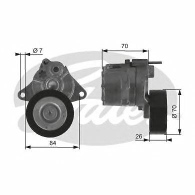 Ribbed belt tensioner - v-ribbed,