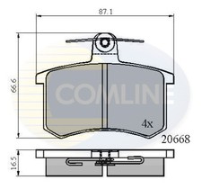 Rear COMLINE CBP0558 Brake Pad