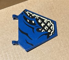Lego Pt x1435pb020R Flag 5x6 Hex, Dk Blue Cloth, Samurai Armour Sticker. (1)