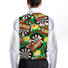 Darts Bullseye Pattern Novelty Costume Fancy Dress Waistcoat 4 sizes available