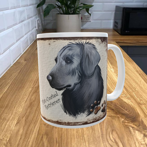 Flat coated retriever dog 11oz - retriever,