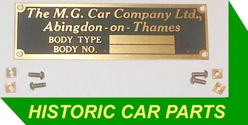 Brass body plate mg car - brass,