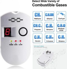 Gas Leak Detector V2 Update Accurate Natural Gas Alarm &Digital Display White UK