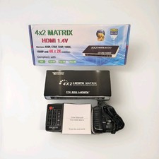 4x2 HDMI Switch Matrix 1080p Distributor 4 Input 2 Out Video Splitter Converter