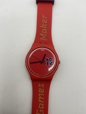 London 2012 Olympics swatch watch red- Working