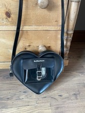 Doc Martens Black Leather Heart Crossover  Bag/backpack 30cms Wide 24 Cms Height