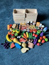 Wooden Groceries Play Set for Ages 3+ Role Play Creative Toy