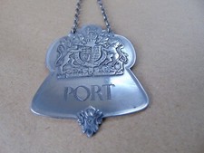 STERLING SILVER THE QUEEN'S SILVER JUBILEE " PORT " LABEL 1977
