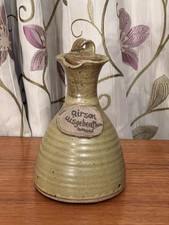Stoneware Whisky Decanter with Lid - Signed Kilvikeon Pottery, Mull - VGC