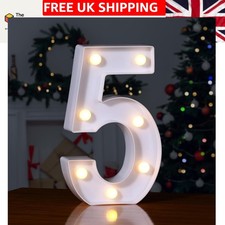 Elegant LED Number Sign 5 for