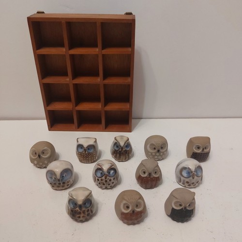Vintage ceramic owl set 12 - of,