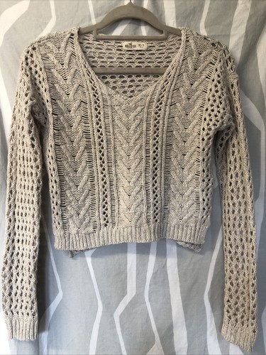Hollister crop knit sweater - hollister,
