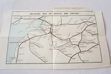 1912 GWR Bristol Somerset Salisbury Plain Original Railway Map 