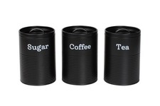 Set of 3 Tea, Coffee & Sugar