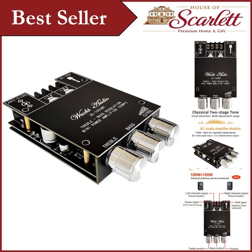 High power 2x100w - high, bluetooth