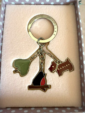 Radley Enamel Robin & Dog Keyring - New - Gift Boxed
