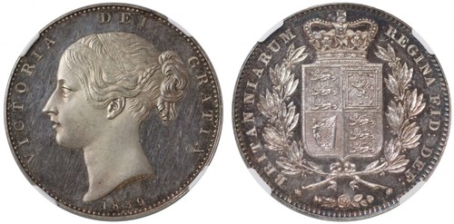 Victoria 1839 proof - , crown