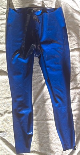 Libidex blue latex leggings - latex,