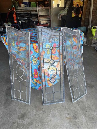 Leaded etched glass - 3, window