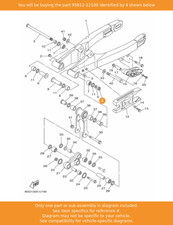 YAMAHA Nut, U, 95612-12100 OEM