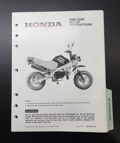 1988 honda zb50 set - honda, set-up