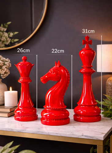 Large red set chess - large, 3