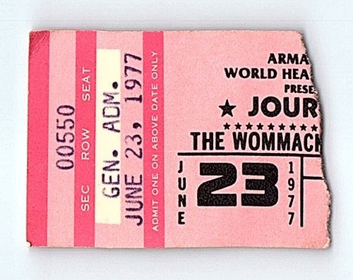 Journey concert ticket - journey,