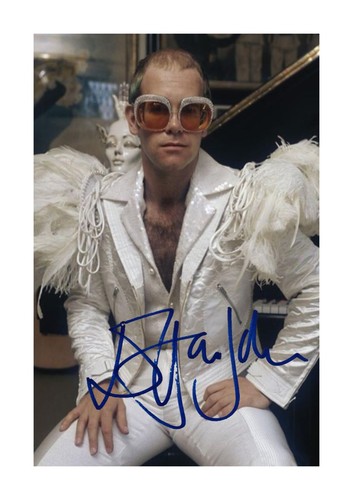 Elton john signed - a4,