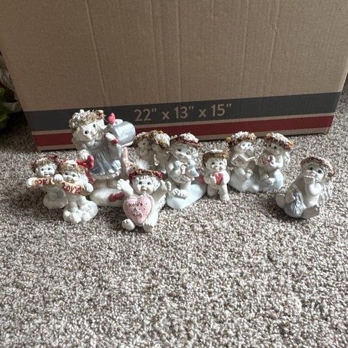 Set small resin cherub - small,