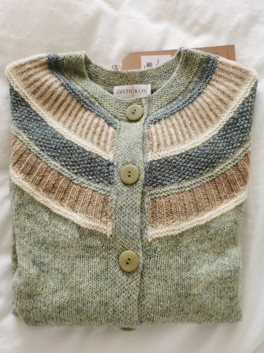 Wool cardigan women sage - wool,