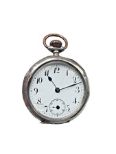Antique 800 Silver Ladies Pocket Watch C19th c1880 WORKING