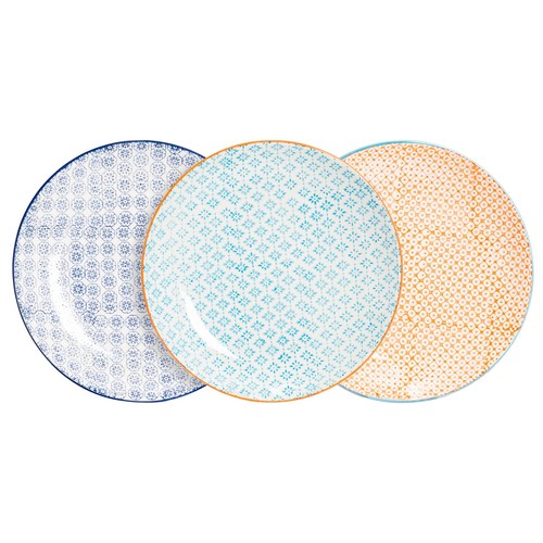 Hand printed dinner plates - plates,