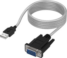 USB 2.0 to Serial RS-232 RS232 DB9 9 Pin Adaptor Male Cable 6Ft - Sabrent