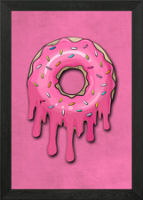 Melting Donut Framed Wall Art