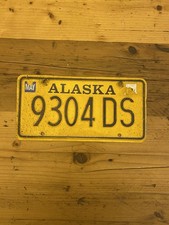 Vintage Alaska US Car Licence