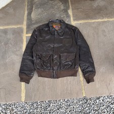 US Airforce A-2 Leather Flight Jacket Size 40 Long MFG Cooper  