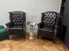 Wingback armchair leather - wingback, pu