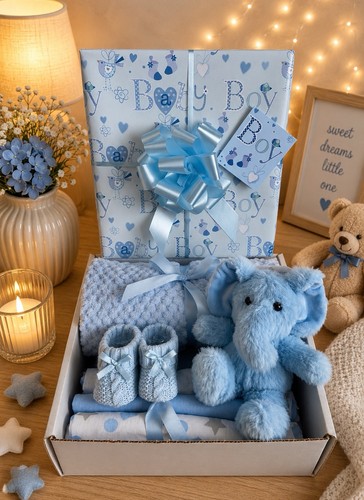 Luxury baby boy gift basket - luxury,