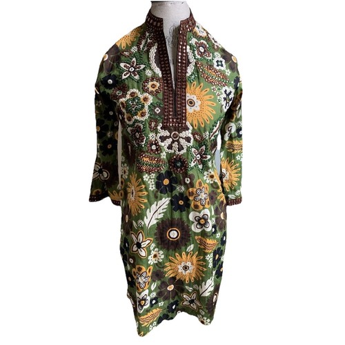 Sulu embroidered floral tunic - sulu,