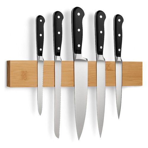 Bamboo magnetic knife holder - magnetic,