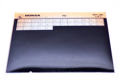 Oem honda p50 1983 september - p50, 1983/september