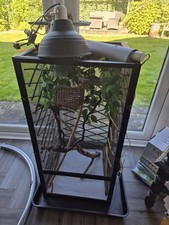 Chameleon Vivarium Equipped With UVB, Plants And Heat Lamp Cover