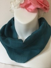 Plain Teal handmade viscose scarf with magnetic fastening by Artydee Creations