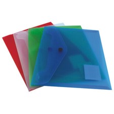 4 x A5 PLASTIC POPPER WALLETS