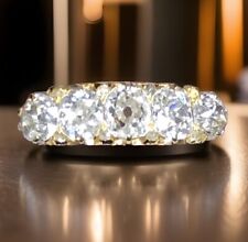 Victorian Diamond Ring 3.50carat 18ct Gold Old Cut Diamonds - Size O