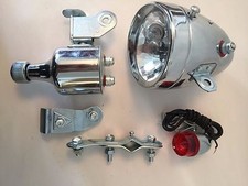 12V 6W Bicycle Motorized Bike Friction generator Dynamo Headlight Tail Light