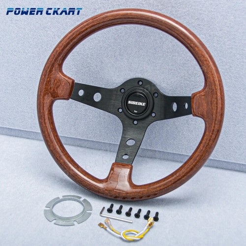13inch wooden steering - steering, wheel